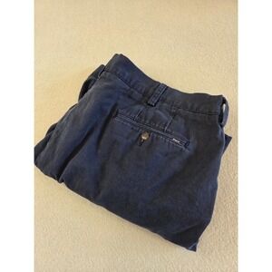 Polo Ralph Lauren Men's 40 Classic Fit Navy Blue Cotton Chino Shorts Bleach Spot